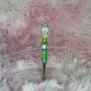J9 - Beaded Green Hot Air Balloon Sugar Pen [Premade]
