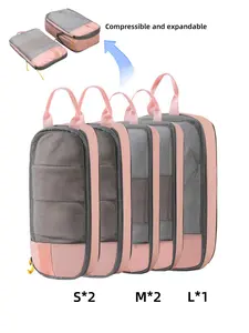 Expandable Travel Packing Cubes, 3/4/ Lightweight Luggage Organizer for Clothes and Toiletries, Travel Organizer for Business Trips & Home Storage