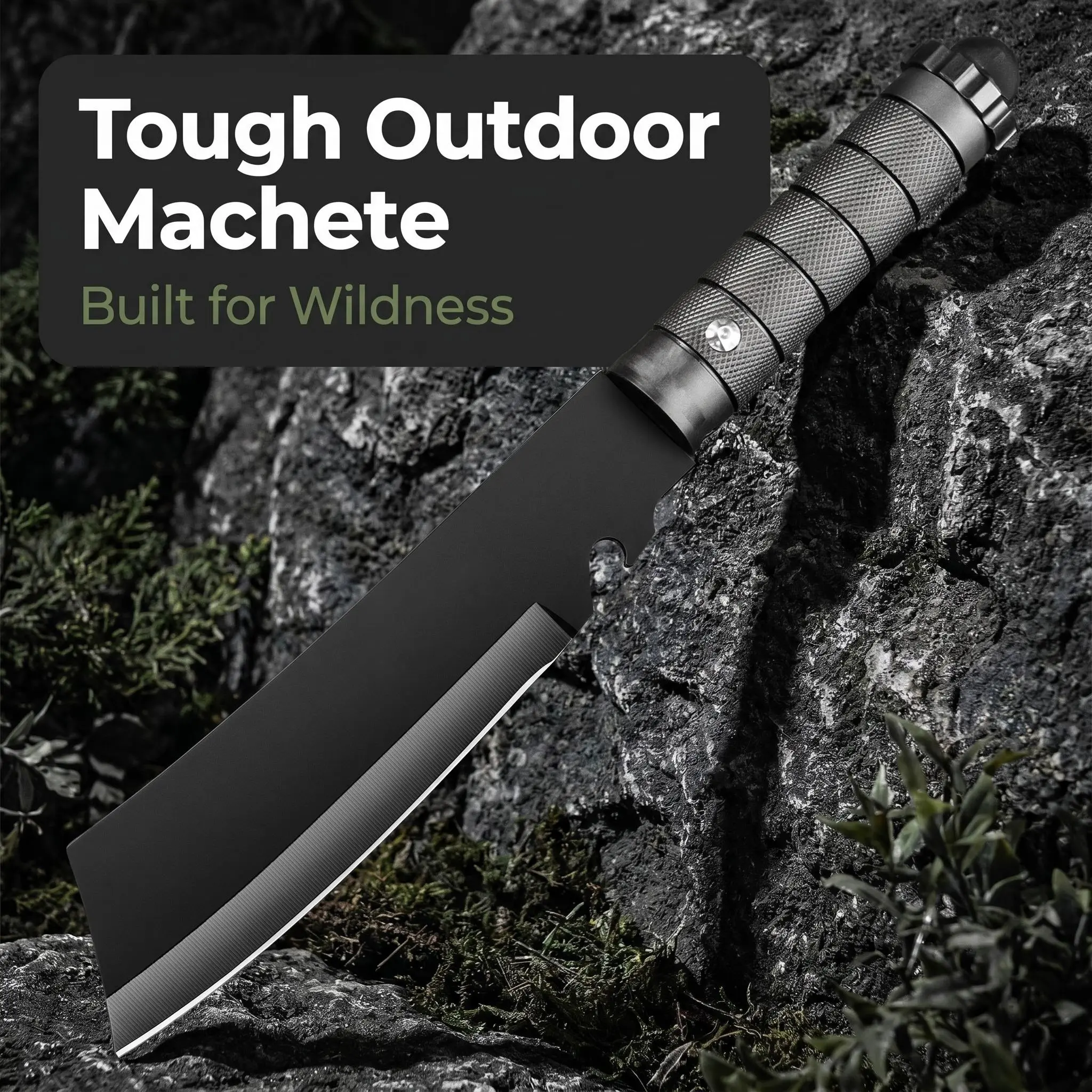 Outdoor Multi-Purpose Knife with Leather Sheath | Sharp Blade Cuts Meat & Vegetables, Perfect for Camping, Picnics & Outdoor Cooking, Supports Cutting, Slicing, Dicing, Sturdy Handle, Essential Outdoor Kitchen Meat Cleaver