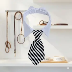 Adjustable 5-Level Safety Buckle Pet Bow Tie Collar, Anti-Slip Slide for Cats & Dogs, Polyester Handmade, Wedding Party Decoration Accessory, Festive Pet Fashion, Cute Pet Apparel, Pet Party Supplies