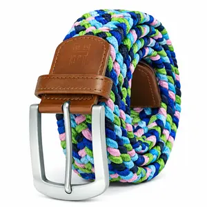 East/18 Men's Perfect Fit Woven Stretch Golf Belt, Coastal Drift