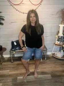 Elevated  Black reverse seam wide neckline solid top