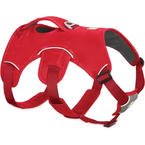 RUFFWEAR, Web Master, Multi-Use Support Dog Harness, Hiking and Trail Running, Service and Working, Everyday Wear, Red Currant, X-Small RUFFWEAR dog lead
