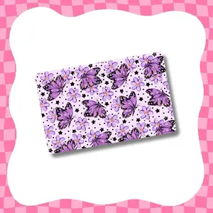 Purple Butterflies Card Skin - Super Cute & Durable Vinyl Sticker- Water-Resistant & Versatile for Various Card Sizes, Single Sided