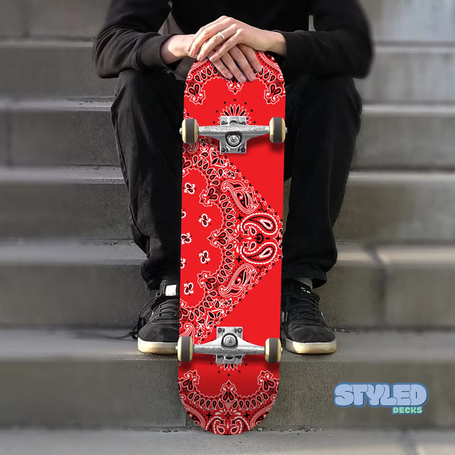 bandana skateboard made with maple wood 8.25