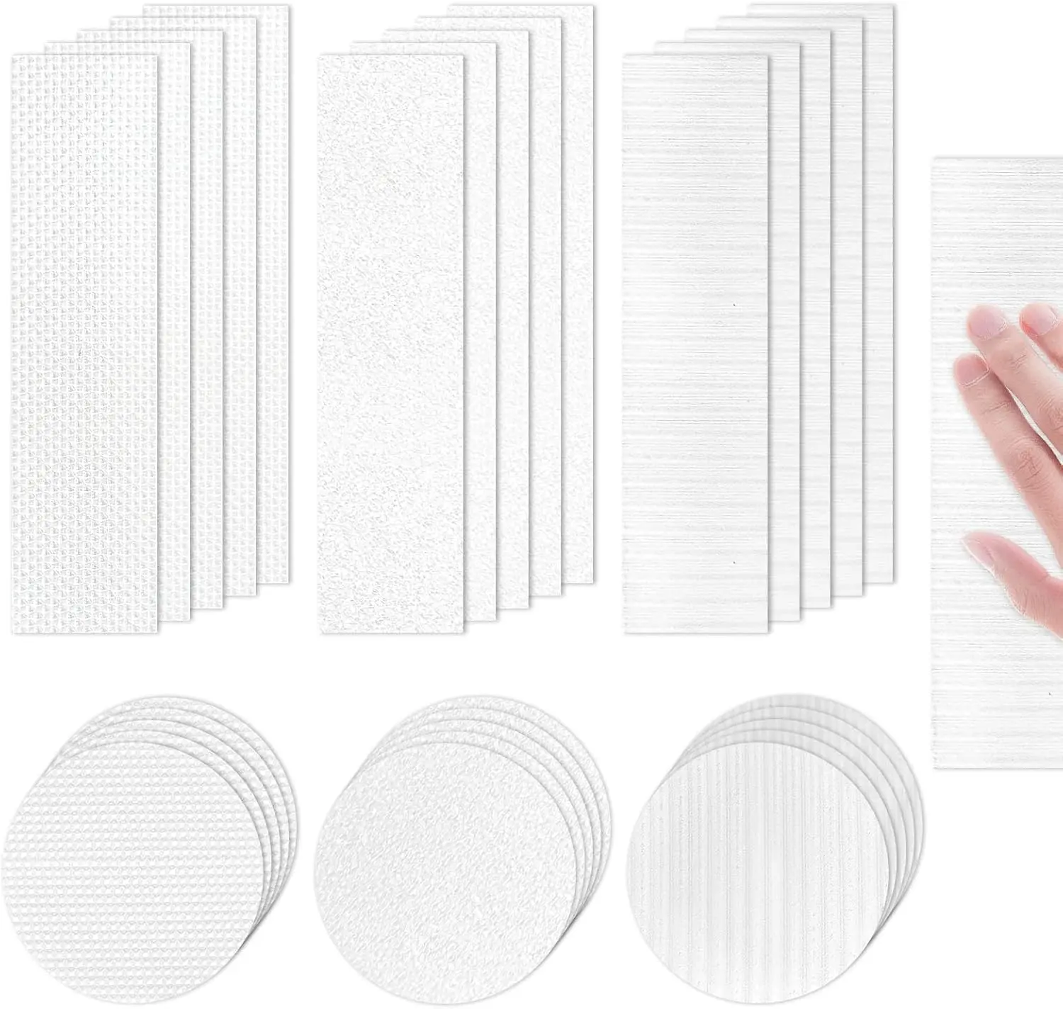 TBTFW 30PCS Calm Sensory Strips Adhesives Stickers, Calm Stress Stickers | 6 Levels Translucent Textured Tactile Rough Sensory Stickers Anti Stress Anxiety Sensory Stickers for Desk Classroom