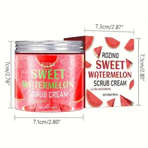 Rozino Sweet Watermelon Scrub Cream - Fresh Fruit Scented Brightening Essence Self Care Kit for Radiant Skin 200g