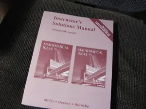 USED-Instructor's Solutions Manual Mathematical Ideas by Larson Emmett (Paperback)