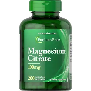 Magnesium Citrate 100 mg,Supports a Calm, Relaxed Mood, 200 Count by Puritan's Pride