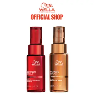 Wella Professionals ULTIMATE MIRACLE DUO - ULTIMATE REPAIR Miracle Hair Rescue + ULTIMATE SMOOTH Miracle Oil Serum