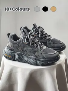 1 Pair 3-Color Trendy Casual Chunky Sneakers - Mesh Stitching Upper + Chunky Anti-slip Outsole, For Daily Styling & Casual Outfits, Trendy Retro, Comfortable & Versatile Training Sports Shoes
