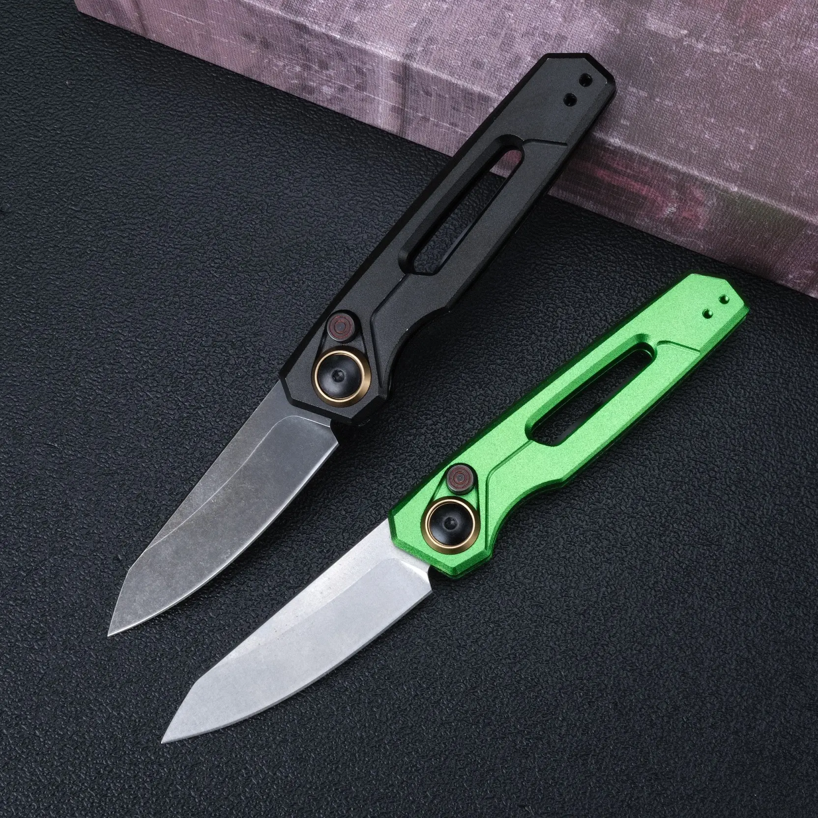 7550 Folding Knife with CPM154 Steel Blade, Light Aluminum Handle Feels Easy - Compact Locking EDC Pocket Tool for Outdoor Camping, Hiking, Best Gift Choice for Camping & Hiking Enthusiasts, Driving, Lightweight, Portable, Fishing
