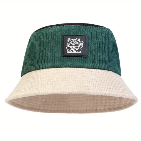 Lucky Cat Pattern Fisherman Hat, Bucket Hat, Animal Hats, Casual Outdoor Sun Protection Hat for Men & Women, Trendy All-match Accessories for Summer Activities
