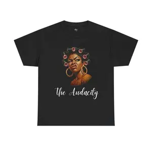 The Audacity Graphic Tee | Black Woman Afro Art Statement Shirt