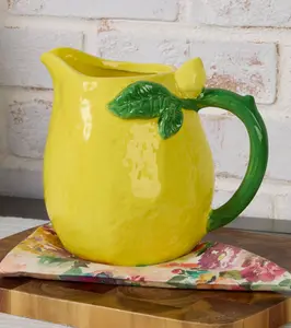 Ceramic Lemon Fruit Pitcher by Valerie