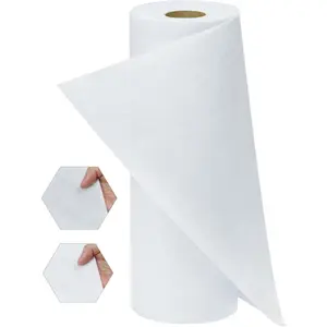Iron-On Fusible Fleece Interfacing: 11.8 Inches x 10 Yards Lightweight One-Sided Loft Iron On Fusible Fleece White for Quilting Tote Bags and Home