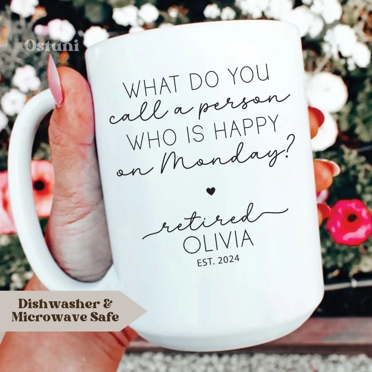 Retirement Gift Coffee Mug, Personalized Retirement Mug, Retirement Mug For Her, Personalized Retirement Gifts, Retirement Mug (OS-JDK023)