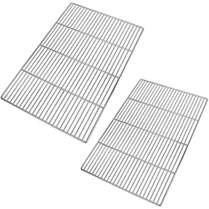 LANEJOY BBQ Grill Grates Replacement, Stainless Steel Barbecue Wire Mesh, Multifunction Cooking Grate for Outdoor Grill 2 Pack