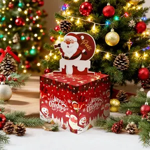 Festive Money Pull Out Gift Box Christmas Cash Holder for Friends Family Holiday Party Decorations Fun Surprise