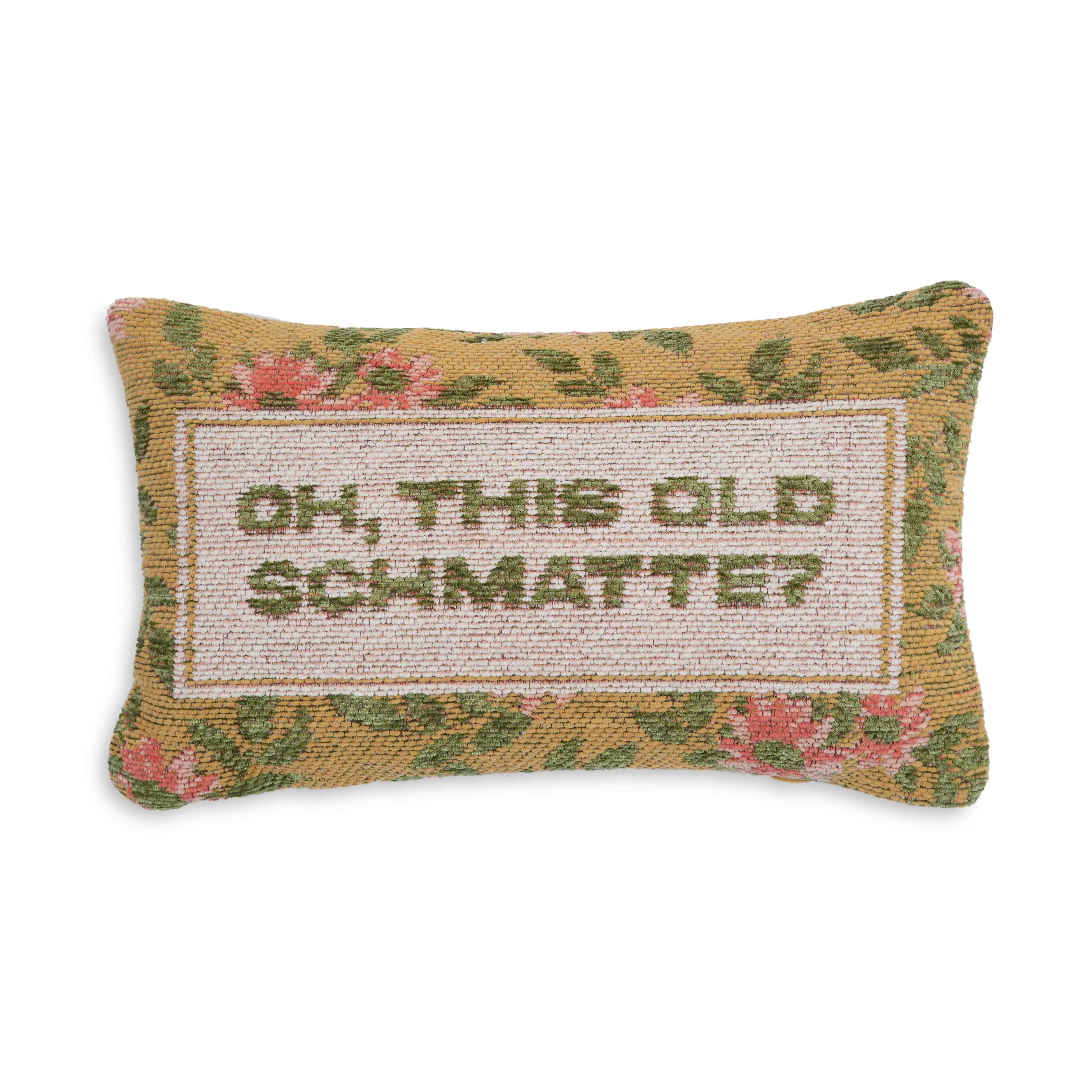 Oh, This Old Schmatte 15"X9" Jacquard Cotton Throw Pillow Oh, This Old Schmatte 15"X9" Jacquard Cotton Throw Pillow