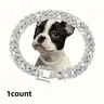 Rhinestone Decor Dog Cuban Chain Necklace, Adjustable Pet Necklace, Pet Jewelry Accessories for Small to Large Dogs & Cats #GLOBAL PICKS