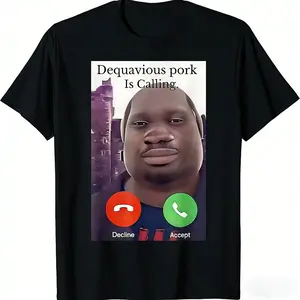 100% Cotton Daquavious Pork Meme T-Shirt| Funny John Pork Calling Tee