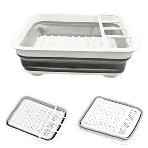 Collapsible Cutlery Drying Rack Portable Dishwasher Cutlery Organizer, Collapsible Dish Drying Rack & Drip Board Set - Perfect for RVs, Campervans, Kitchens, Compact Spaces - Easy to Store - Kitchen Storage & Storage Essentials
