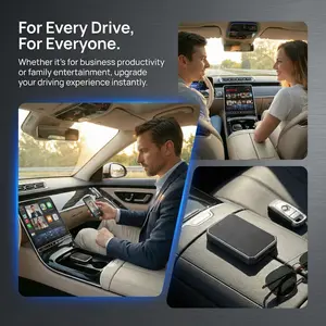 Wireless CarPlay Adapter with Android| Convert Wired to Wireless, Stream Netflix, YouTube & TikTok, Plug & Play for CarPlay & Android Auto Cars (Not for Tesla/BMW/Porsche)