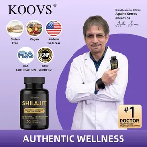 KOOVS Premium Shilajit Extract Tablets | Formulated for Men’s Health | Shilajit with Ashwagandha, Maca & Epimedium | Cardiovascular & Metabolic Health Support | 60 Tablets | Zinc & B-Vitamin Blend