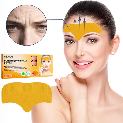 EELHOE Collagen Firming Lift Forehead Patches - 10-Pack Beauty Products, Skin Care Tool, Collagen Boost, Fragrance-Free, Paraben-Free, Natural Muscle Splinting, Biodegradable Recyclable Patches, Non-Comedogenic, Sensitive-Safe for Dry Skin