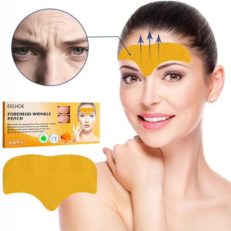 EELHOE Wrinkle Smoothing Forehead Patches Collagen Sheet for Sensitive Skin Non-comedogenic Facial Mask 10 Pcs