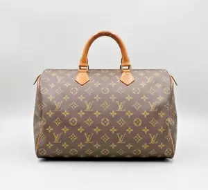 Pre-owned As Seen On Screen As Seen On Screen [eBay Live] M433 LOUIS VUITTON Speedy 35 Monogram Canvas Boston Bag Brown $1299