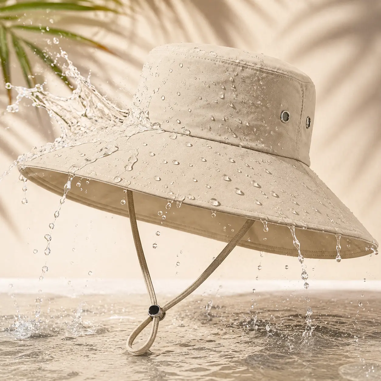 Women’s Ponytail Sun Hat, Waterproof UPF 50+ Wide Brim Bucket Hat with Hidden Ponytail Opening, Breathable Fishing Hat with Adjustable Chin Strap, Foldable Packable Summer Hat for Beach, Gardening, Hiking, Camping, Travel & Outdoor Work