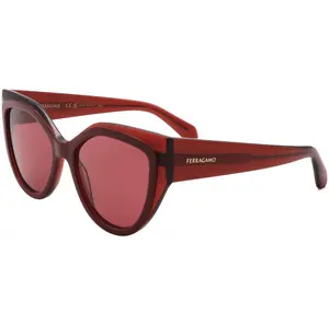 Ferragamo Women's 53 mm Transparent Burgundy Sunglasses SF2004S-618-53