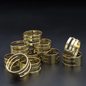 5pcs DIY jewelry accessories Handmade ring ring open ring beaded handmade ring accessories Copper material jewelry tools DIY open ring auxiliary tools, open ring a good helper