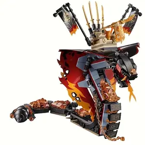 Flame Snake Building Block Set, Creative Building Blocks, Building Blocks Model, Abs Material Puzzle Toy, High Precision Brain Training, Patience Cultivation, Adult Christmas Halloween Gift