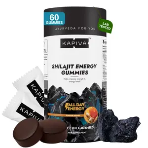 Kapiva Shilajit Energy Gummies No Added Sugar Supplement Fitness Fitness Edible Healthcare Dietary Natural Optimum Boost Vitamin Muscle Essential Aminos
