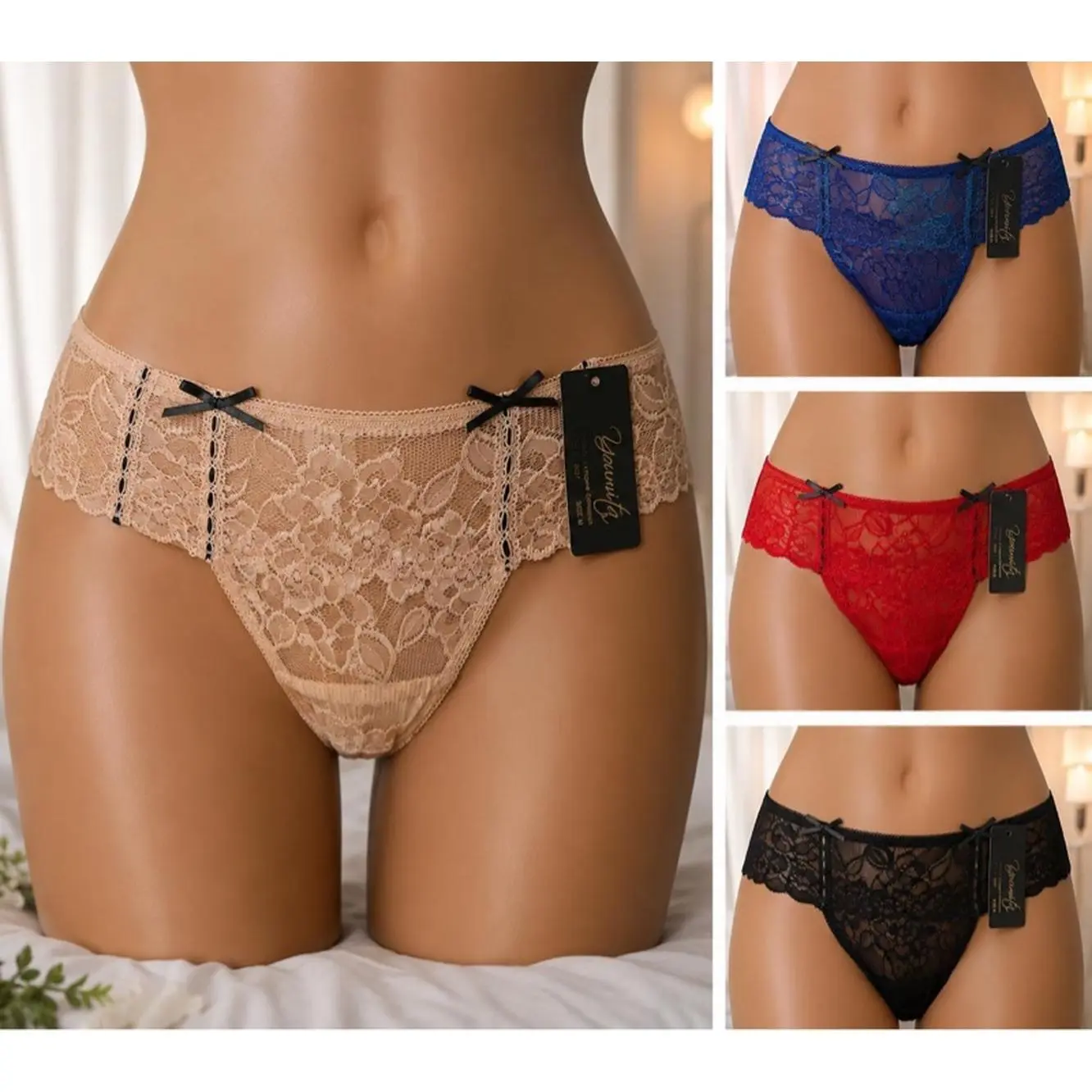 Elegant Lace Underwear for Women - Available in Multiple Colors, Perfect for Everyday Wear