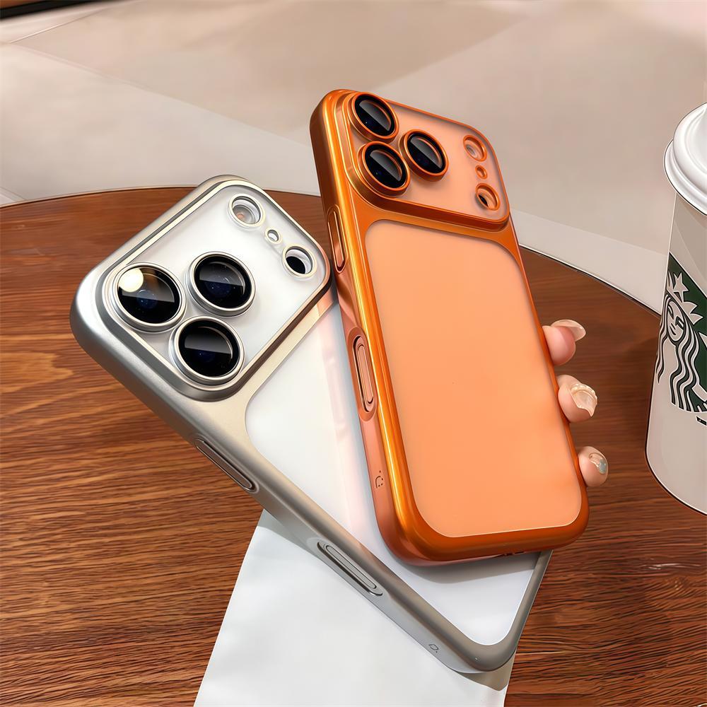 High Quality Electroplated Frosted PC Phone Case for iPhone 17 Pro Max Air Anti-Drop Lens Protection Hard Case Protective Cover with Stylish Frosted Finish