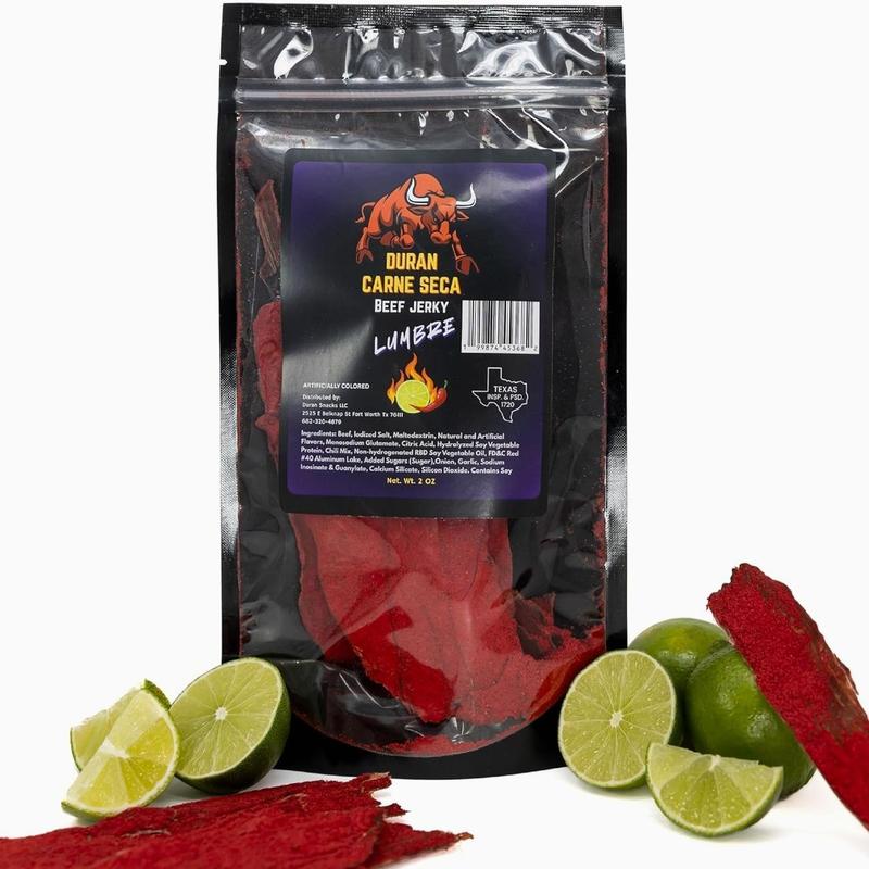 Tizon Lumbre Carne Seca - Spicy Fuego Beef Jerky Snack, Premium Mexican-Style Dried Beef, 2oz Resealable Pouch, No Added Hormones, USA Made