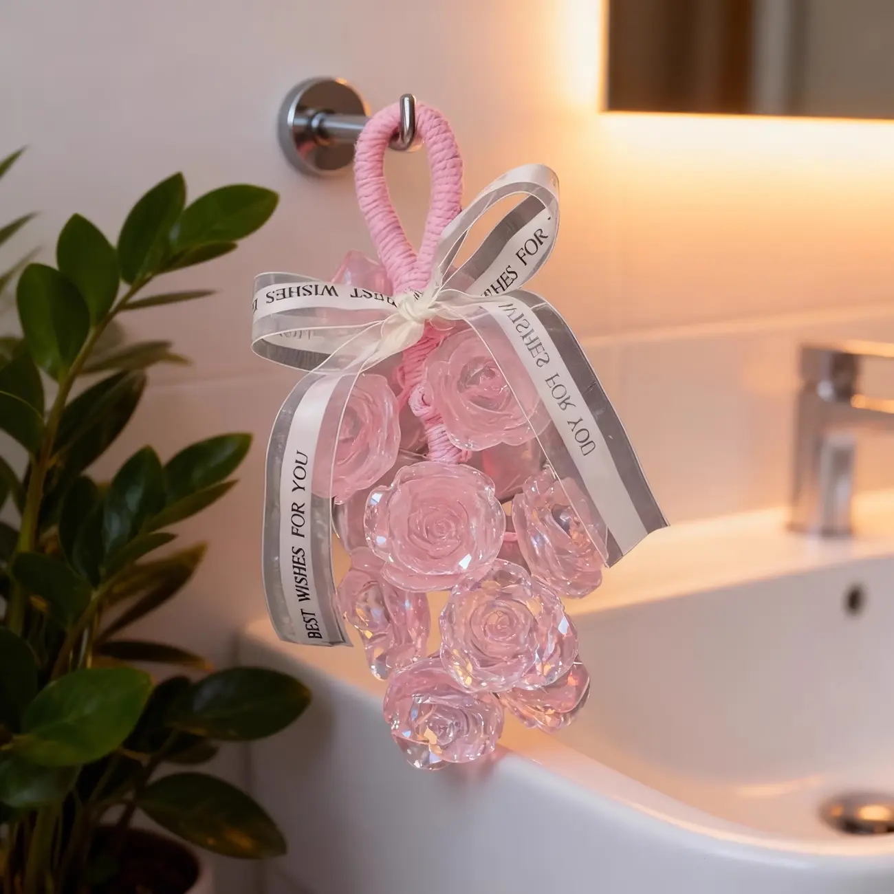 Handmade Grapevine Body Care Soap Gift Set - Plant-Based Ingredients, Gentle Natural Fragrance, Hanging Ornament, Decorative Bathroom Item, Ribbon & Gift Box Included, Ideal for Moms & Loved Ones