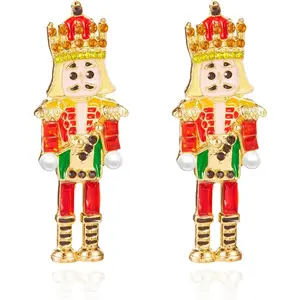 Christmas Earrings for Women Nutcracker Earrings Xmas Nutcracker Soldier Holiday Dangle Earrings Christma Accessory