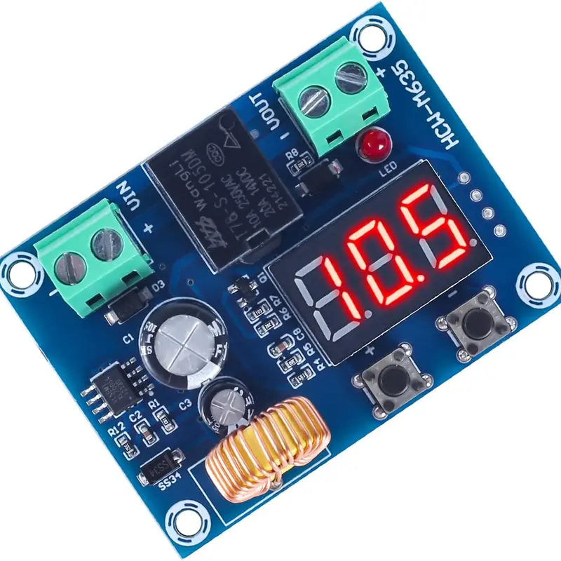 Diy Digital Low Voltage Protector no soldering Disconnect Switch Cut Off 12V Over-Discharge Protection Module for 12-36V Lead Acid Lithium Battery Low Voltage Cutoff for Solar Panel Lighting System Camper
