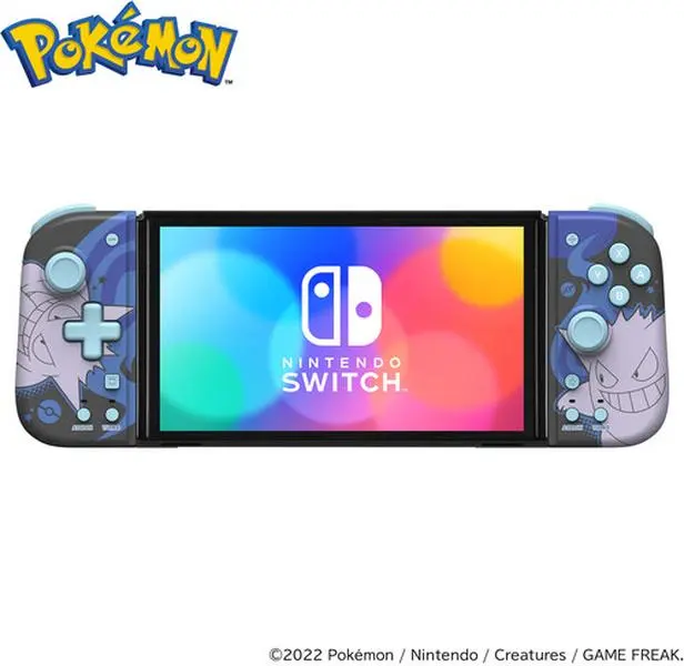 HORI Split Pad Compact Pokémon Gengar Controller - Officially Licensed HORI Switch Accessory, Ergonomic Form Factor Handheld Portable Gaming System Gaming Accessory for All Ages