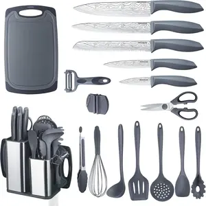 Kitchen Set,7- Cooking Utensils,5- Kitchen Gadgets,6-  set,Gray