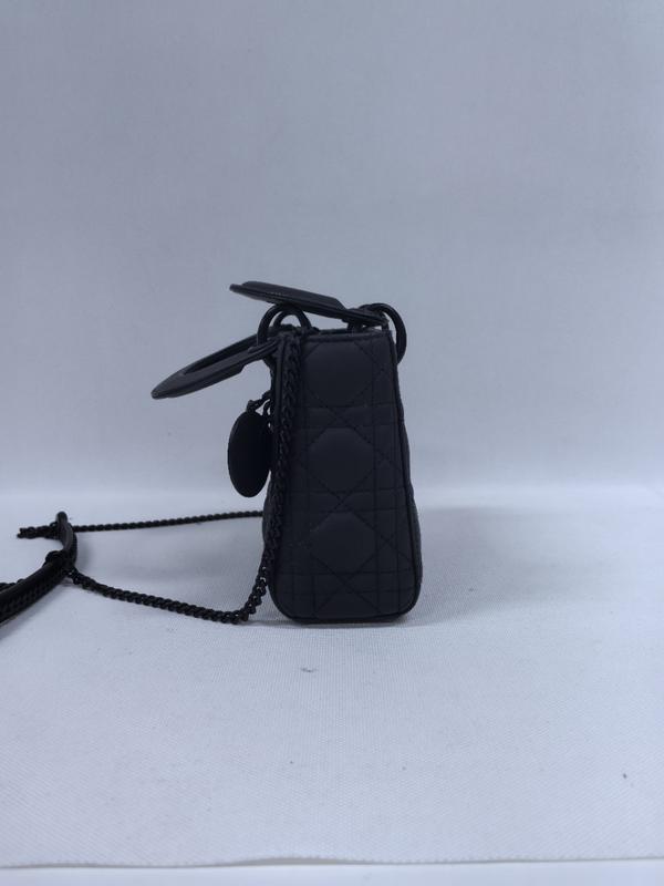 Pre-owned Dior leather Shoulder Bags Lady mini black