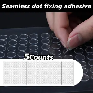 500 Counts Removable Double - Sided Adhesive Dots: clear acrylic, good viscosity, water-repellent, reusable, leaves no marks when peeled
