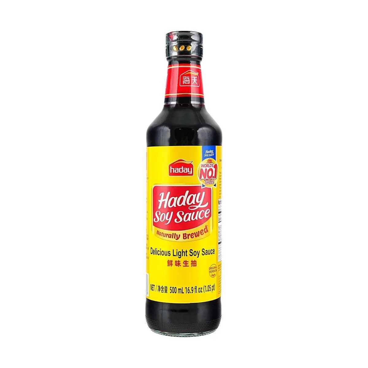 HAITIAN Brand Premium Light Soy Sauce 500ml - All-Purpose Cooking, Stir-Fry, and Salad Dressing - Authentic Chinese Seasoning