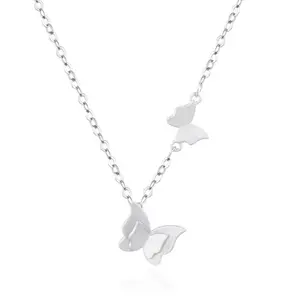 Delicate Double Butterfly Pendant Necklace