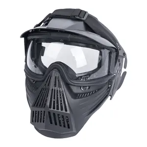 Tactical Face Shield, Airsoft face shield suitable for BB hunting, full-face tactical gear for CS games, impact-resistant goggles, and outdoor activities such as off-road motorcycling and skiing , protective full-face shield